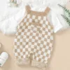 Baby Plaid Knitted Overalls