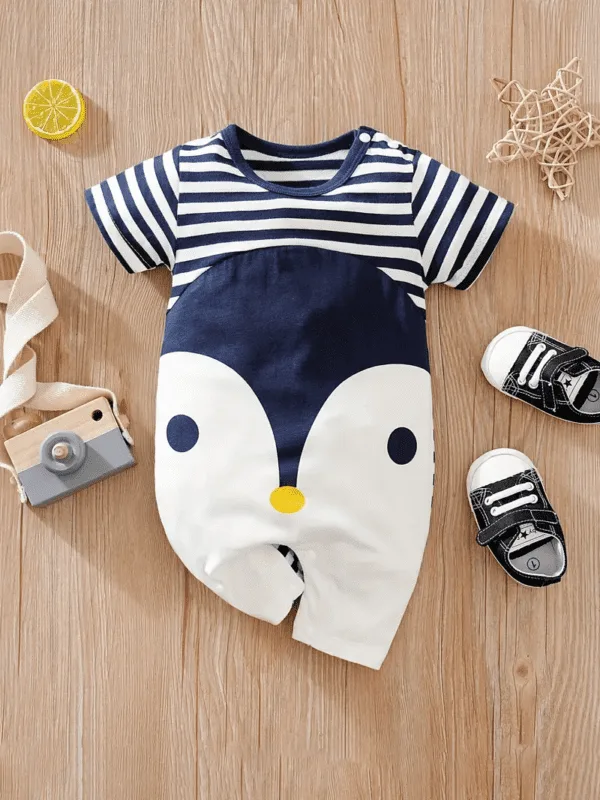 Baby Boy Cute Penguin Romper