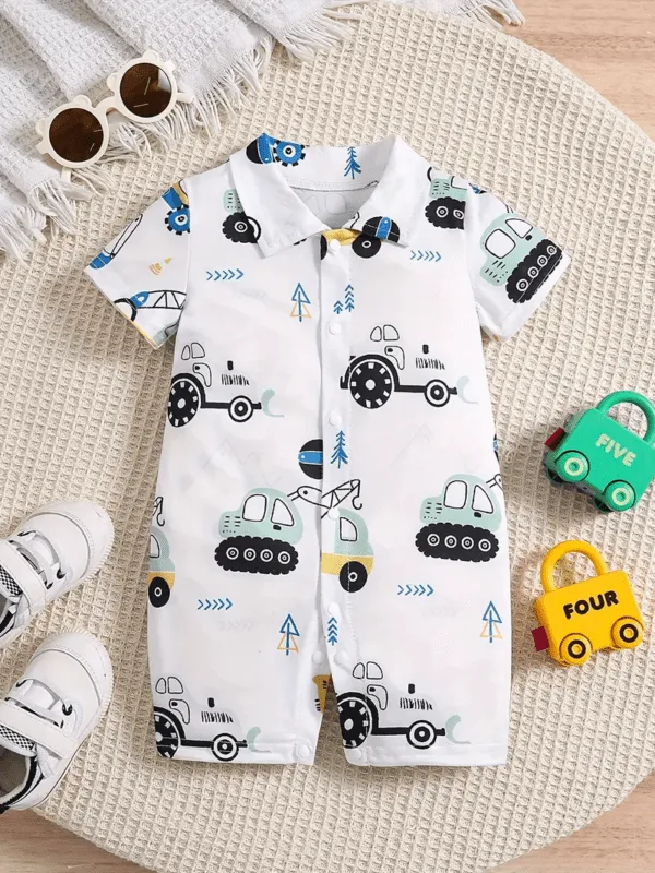 Baby Boy Romper – Just A Boy Who Loves Excavators Bodysuit