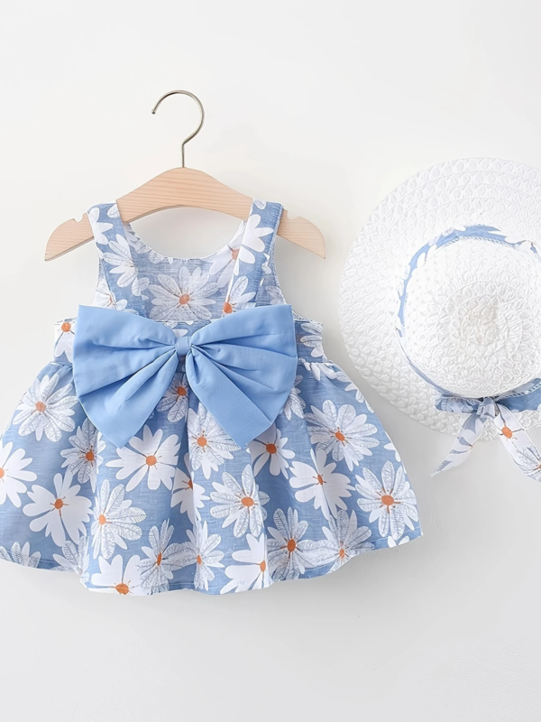 baby girl Summer Dress with Hat
