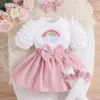 Baby Girl Rainbow Dress Set