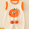 Cute Baby Romper – Orange Pumpkin Cartoon Design