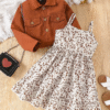 Girls Floral Dress and Jacket Set
