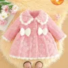 Newborn Girl Plaid Dress with Bow & Headband