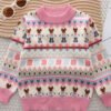 Girls Warm Sweater – Thick Knit Velvet Inner Wear