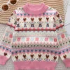 Girls Warm Sweater – Thick Knit Velvet Inner Wear