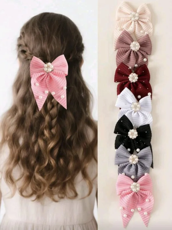 Best Gift for Girls – 7pcs/8pcs Pearl & Butterfly Hair Clip Set