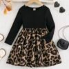 Cute Baby Girl Dress – Ditsy Floral Knit Patchwork Style