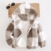 Baby Plaid Hooded Jacket – Thick Winter Cardigan Coat
