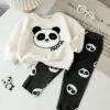 Baby Panda Outfit – Cute Panda Sweatshirt & Printed Pants Set