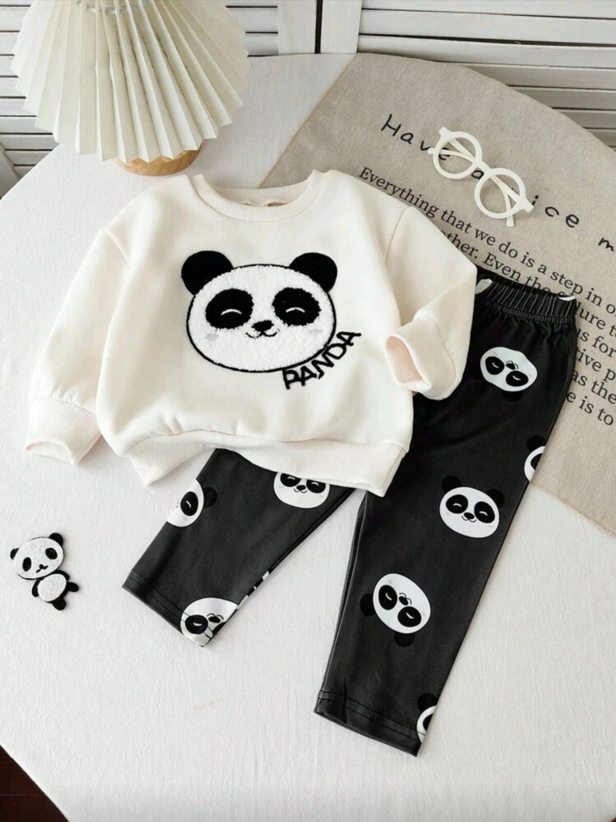 Baby Panda Outfit – Cute Panda Sweatshirt & Printed Pants Set