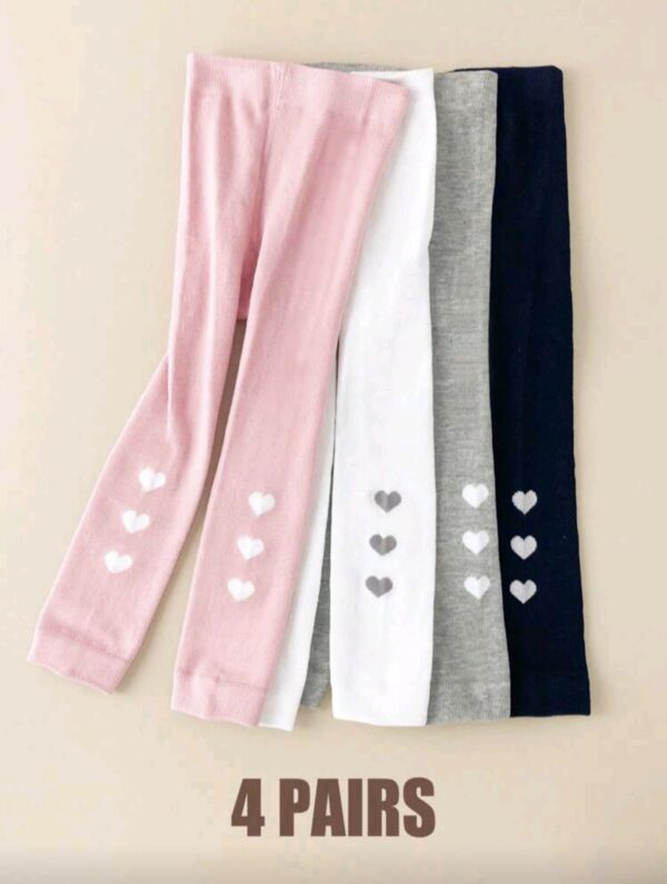 Toddler Girl Leggings – Love Print Skinny Pants (All Seasons)