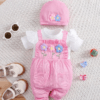 2pcs Baby Girl Floral Romper Set
