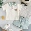 Baby Boy 2pcs Set – Bear Polo Shirt & Shorts Summer Outfit